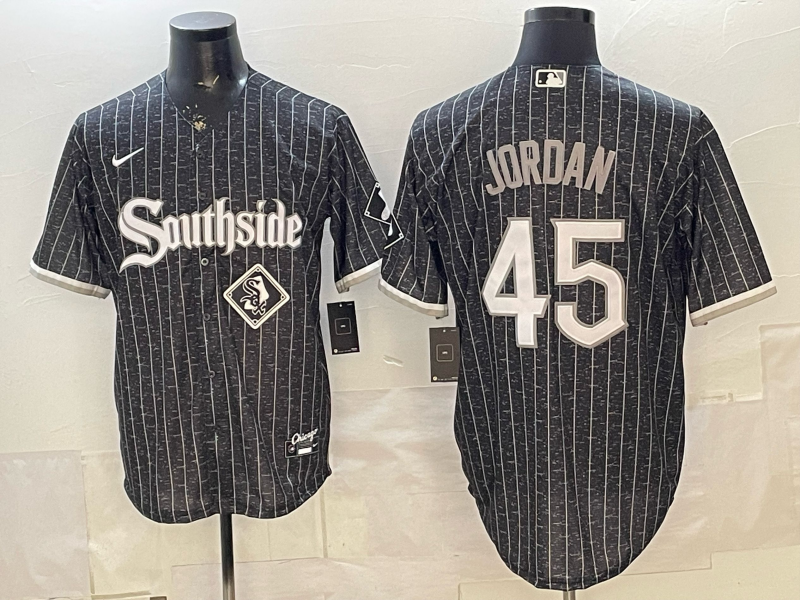 Men Chicago White Sox #45 Jordan black Nike MLB 2026 jersey 2603005->chicago white sox->MLB Jersey